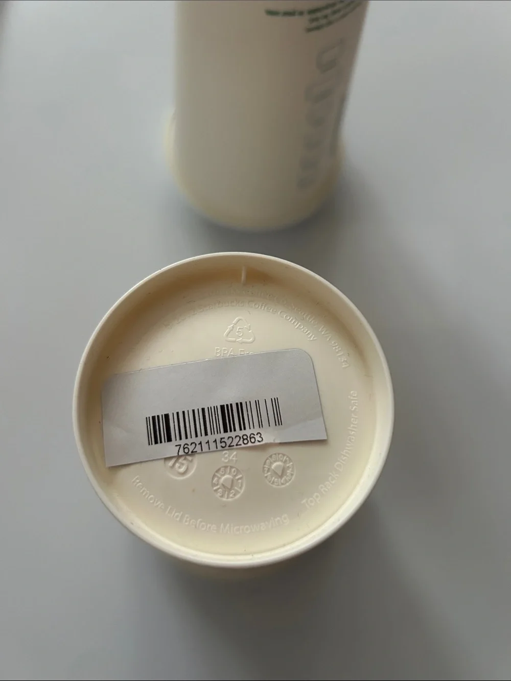 Starbucks Vintage 2012 Reusable Hot Cups Cream Off-White 1st Edition NWT